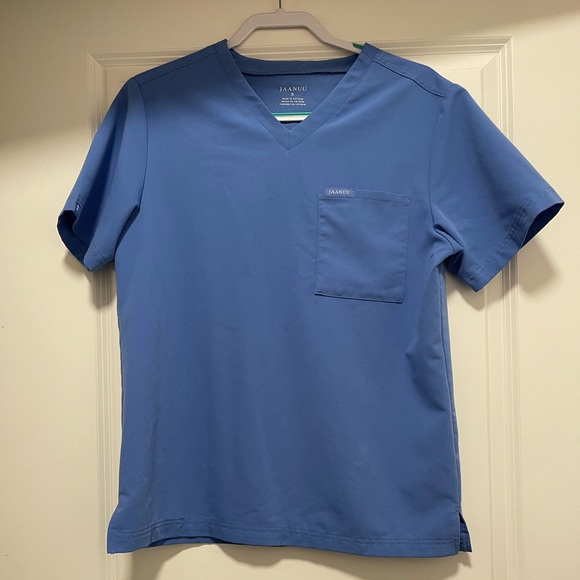 Jaanuu Tops - Jaanuu One Pocket Ceil Blue Scrub Top Medical Nursing Healthcare - size S‎